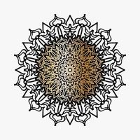 motif circulaire en forme de mandala avec fleur pour la décoration de tatouage mandala au henné vecteur