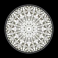 motif circulaire en forme de mandala avec fleur pour la décoration de tatouage mandala au henné. vecteur