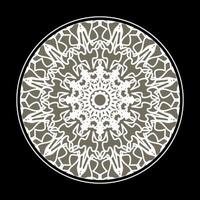 motif circulaire en forme de mandala avec fleur pour la décoration de tatouage mandala au henné. vecteur