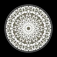 motif circulaire en forme de mandala avec fleur pour la décoration de tatouage mandala au henné. vecteur