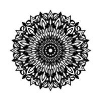 motif circulaire en forme de mandala avec fleur pour la décoration de tatouage mandala au henné. vecteur