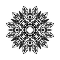 motif circulaire en forme de mandala avec fleur pour la décoration de tatouage mandala au henné. vecteur