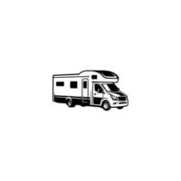 rv - camping-car - caravane - vecteur d'illustration de camping-car