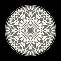 motif circulaire en forme de mandala avec fleur pour la décoration de tatouage mandala au henné. vecteur