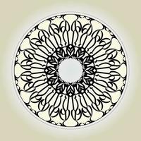 motif circulaire en forme de mandala avec fleur pour la décoration de tatouage mandala au henné. vecteur