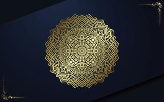 fond de mandala ornemental de luxe avec style de motif oriental islamique arabe vecteur