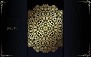 fond de mandala ornemental de luxe avec style de motif oriental islamique arabe vecteur