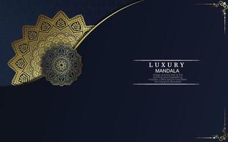 fond de mandala de luxe avec motif arabesque doré style islamique oriental oriental. mandala décoratif de style ramadan. mandala pour impression, affiche, couverture, brochure, dépliant, bannière
