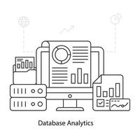 une illustration de conception parfaite de l'analyse de base de données vecteur