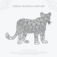 mandala animal. éléments décoratifs vintage. motif oriental, illustration vectorielle.