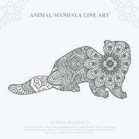 mandala animal. éléments décoratifs vintage. motif oriental, illustration vectorielle. vecteur