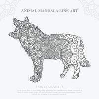 mandala animal. éléments décoratifs vintage. motif oriental, illustration vectorielle. vecteur