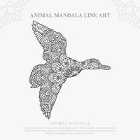 mandala animal. éléments décoratifs vintage. motif oriental, illustration vectorielle. vecteur