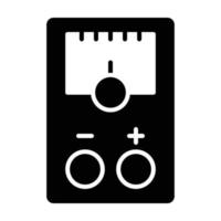 icône de glyphe de voltmètre vecteur