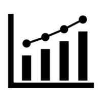 icône de glyphe de diagramme de croissance vecteur