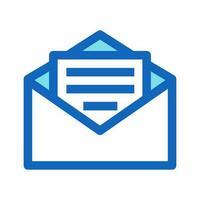 icône de style de contour de courrier vecteur