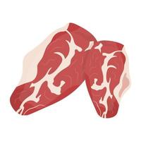 concepts de bifteck de longe vecteur