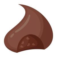concepts de morsure de chocolat vecteur