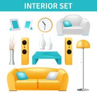 Set de design d&#39;intérieur vecteur