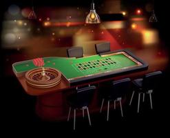 table de roulette au casino vecteur