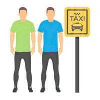 concepts d'attente de taxi vecteur