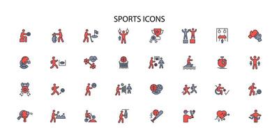 des sports icône définir..modifiable course.linéaire style signe pour utilisation la toile conception, logo.symbole illustration. vecteur