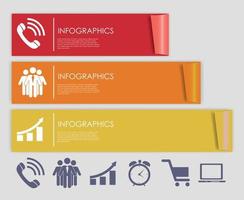 modèles d'infographie pour l'illustration vectorielle d'affaires. vecteur