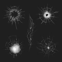 Différents types de fissure de verre vecteur