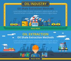 Ensemble de bannière de l&#39;industrie pétrolière vecteur