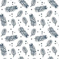 motif de noël sans couture avec des branches de pin, des étoiles et des flocons de neige. illustration vectorielle scandinave. fond scandinave hiver enfants mignons. pour enfants tissu textile tissu vecteur