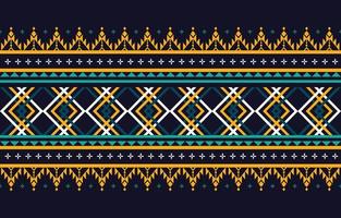 motif ethnique géométrique abstrait arrière-plan transparent dans la conception de couleurs bleu marine et jaune pour l'impression, papier peint pour la décoration, tissu, illustration vectorielle textile de mode vecteur