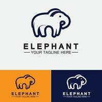 modèle de conception d'illustrateur de vecteur de logo d'éléphant