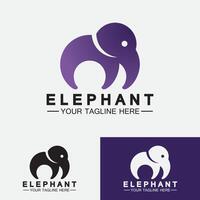 modèle de conception d'illustrateur de vecteur de logo d'éléphant