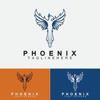 modèle de conception d'illustration vectorielle de logo phoenix vecteur