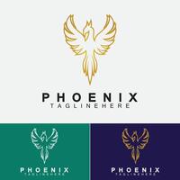 modèle de conception d'illustration vectorielle de logo phoenix vecteur