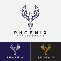 modèle de conception d'illustration vectorielle de logo phoenix vecteur