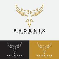 modèle de conception d'illustration vectorielle de logo phoenix vecteur