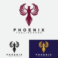 modèle de conception d'illustration vectorielle de logo phoenix vecteur