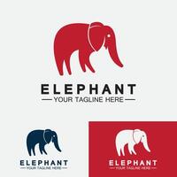 modèle de conception d'illustrateur de vecteur de logo d'éléphant