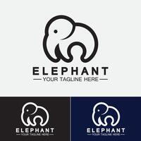 modèle de conception d'illustrateur de vecteur de logo d'éléphant