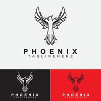 modèle de conception d'illustration vectorielle de logo phoenix vecteur