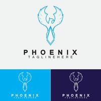 modèle de conception d'illustration vectorielle de logo phoenix vecteur