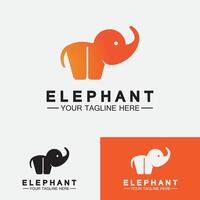 modèle de conception d'illustrateur de vecteur de logo d'éléphant