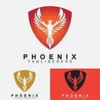 modèle de conception d'illustration vectorielle de logo phoenix vecteur