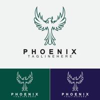 modèle de conception d'illustration vectorielle de logo phoenix vecteur