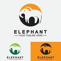 modèle de conception d'illustrateur de vecteur de logo d'éléphant