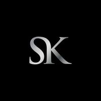 logo sk. logo initial sk moderne vecteur