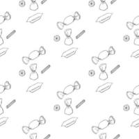 candy doodle motif samless. illustration vectorielle. vecteur