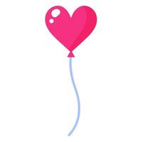 ballon en forme de coeur. concept de mariage et de la Saint-Valentin. vecteur