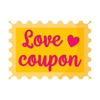 coupon d'amour. concept de mariage et de la Saint-Valentin. vecteur